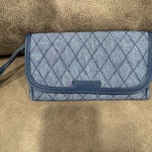 Vera Bradley Blue Quilted Clutch